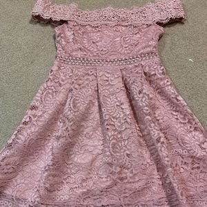 Floral/Lace Francesca's Off the shoulder dress